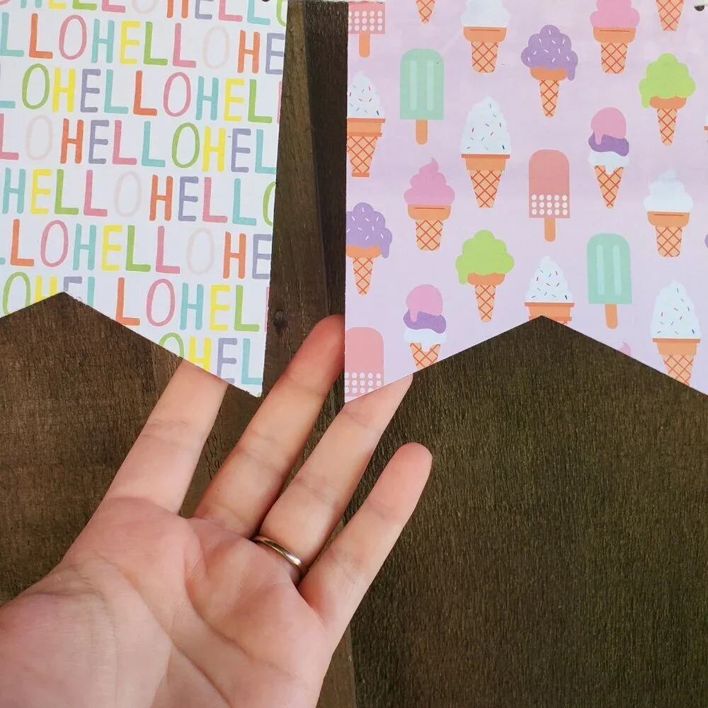 Pastel Ice Cream Party Decorations Set with Banners & Confetti